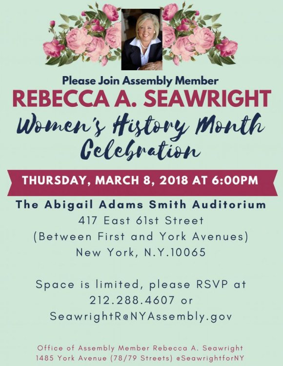 AM Rebecca Seawright Taps 3 Roosevelt Islanders as Women of Distinction AM Rebecca Seawright Taps 3 Roosevelt Islanders as Women of Distinction